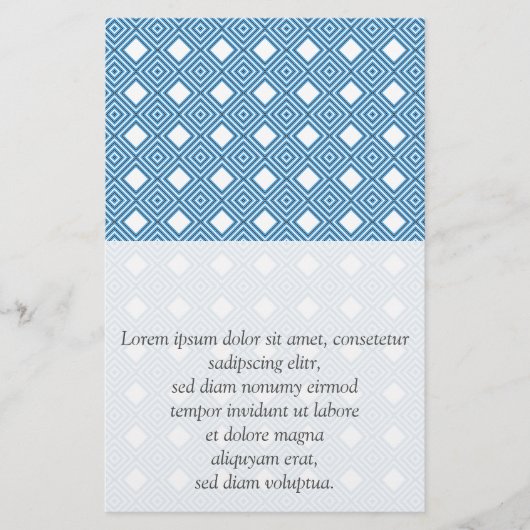 Blauw, wit, grijs flyer (Voorkant)