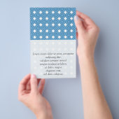 Blauw, wit, grijs flyer (Hand)