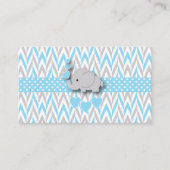 Blauw Wit Grijs Olifant Boek Aanvraag Informatiekaartje (Voorkant)