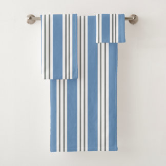 Blauw wit grijs strand badkamer kust bad handdoek