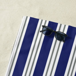 Blauw wit grijs strand badkamer kust strandlaken