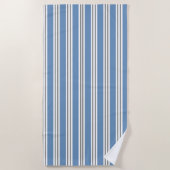 Blauw wit grijs strand badkamer kust strandlaken (Voorkant)