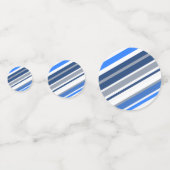 Blauw/Wit/Grijze Lijnen/Strepen Patroon Confetti (Voorkanten)