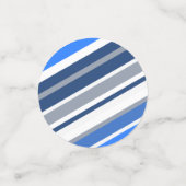 Blauw/Wit/Grijze Lijnen/Strepen Patroon Confetti (Kleine voorkant)