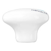 Blauw wit, groen gestreept, aangepast aan moderne  keramische knop (Zijkant)