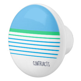 Blauw wit, groen gestreept, aangepast aan moderne  keramische knop