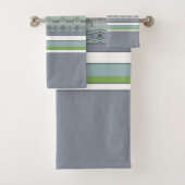 Blauw Wit Groen Grijs Bad Handdoek (Insitu)