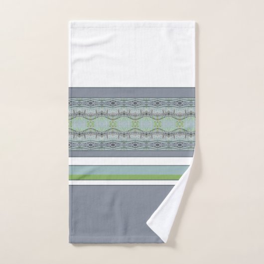 Blauw Wit Groen Grijs Bad Handdoek (Handdoek)