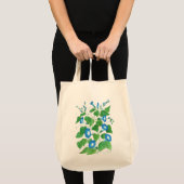 Blauw, wit, groene Canvas tas, ochtendgloren Tote Bag (Voorkant (product))