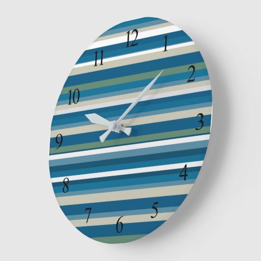 Blauw, wit, groene strepen grote klok (Hoek)