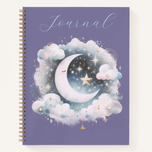 Blauw & Wit Halvemaan Hemels Boho Dagboek Notitieboek