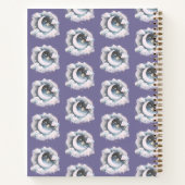 Blauw & Wit Halvemaan Hemels Boho Dagboek Notitieboek (Achterkant)