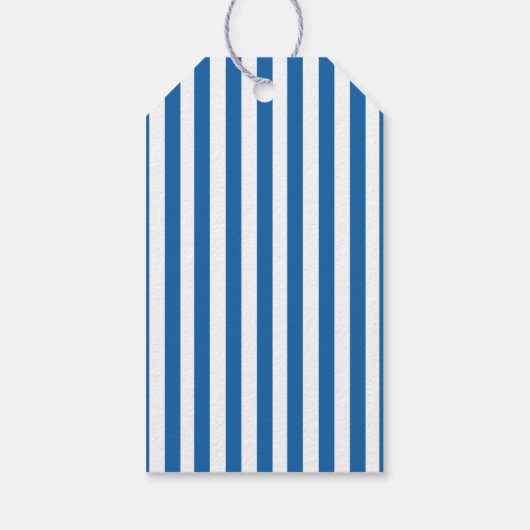 Blauw & Wit Hand Getrokken Boog Huwelijk Cadeaulabel (Achterkant)