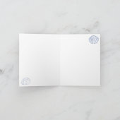 Blauw Wit Hand getrokken Sea Shells Beach Zomer Kaart (Binnen)