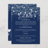 Blauw & Wit Hangende Lichten Behuizing Kaart (Voorkant / Achterkant)