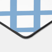 Blauw Wit Harlequin Diamond Stripe Patroon Bureaumat (Hoek)