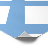 Blauw Wit Harlequin Diamond Stripe Patroon Poster (Hoek)