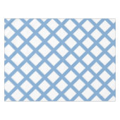 Blauw Wit Harlequin Diamond Stripe Patroon Tafelkleed (Voorkant (Horizontaal))