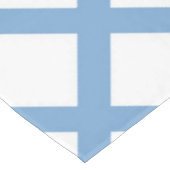 Blauw Wit Harlequin Diamond Stripe Patroon Tafelkleed (Gekanteld)