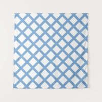 Blauw Wit Harlequin Diamond Stripe Patroon