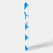 Blauw Wit Harlequin Diamonds Checkers Ontwerp Case-Mate iPhone Case (Achterkant / Links)
