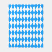 Blauw Wit Harlequin Diamonds Checkers Ontwerp Fleece Deken (Voorkant)
