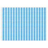 Blauw Wit Harlequin Diamonds Checkers Ontwerp Tafelkleed (Voorkant (Horizontaal))