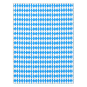 Blauw Wit Harlequin Diamonds Checkers Ontwerp Tafelkleed (Voorkant)