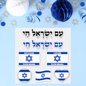 Blauw-wit Hebreeuws Zionist Stand met Israël Sticker