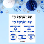 Blauw-wit Hebreeuws Zionist Stand met Israël Sticker