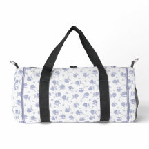 Blauw & Wit Hortensia Botanisch Toile Patroon 