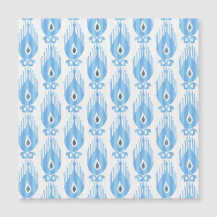 Blauw Wit Ikat Patroon Ontwerp