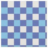 Blauw wit ingecheckt patroon stof (Close Up)