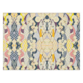 Blauw Wit Japans Kimono Bloemen Katoen Dineren Tafelkleed (Voorkant (Horizontaal))