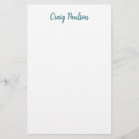 Blauw Wit Je Naam Calligrafie Uniek Minimalistisch