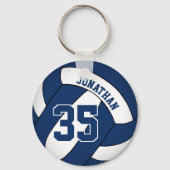 blauw wit jersey volleybal sleutelhanger (Voorkant)