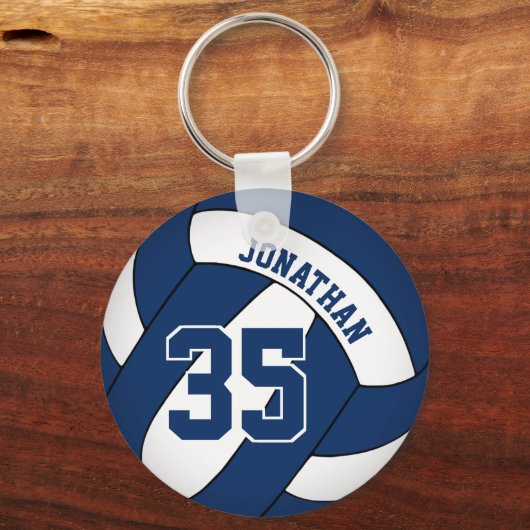 blauw wit jersey volleybal sleutelhanger (Voorkant)