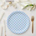 Blauw & Wit Jongen Baby shower Papieren Bordje<br><div class="desc">Schattig blauw & wit tuinhekpatroon baby showers servet. Een perfect accent voor het jouw baby shower event. Coördinerende servetten beschikbaar in de "Baby Hugs" winkel. 100% klanttevredenheid met Zazzle elke dag.</div>