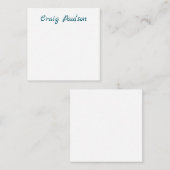 Blauw Wit Jouw naam Unieke Speciale Minimalist Informatiekaartje (Voorkant / Achterkant)