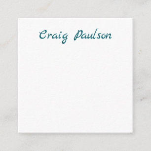 Blauw Wit Jouw naam Unieke Speciale Minimalist Informatiekaartje