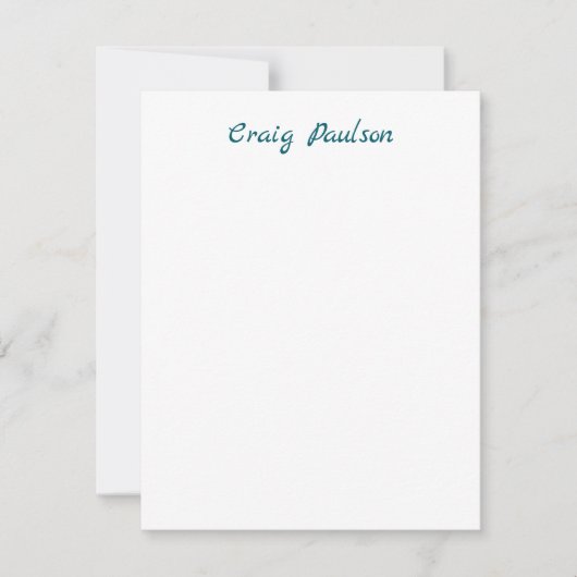 Blauw Wit Jouw naam Unieke Speciale Minimalist RSVP Kaartje (Voorkant)