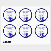 Blauw Wit  Jug Custom Soap Stickers (Vel)