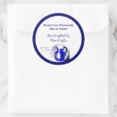 Blauw Wit  Jug Custom Soap Stickers (Tas)
