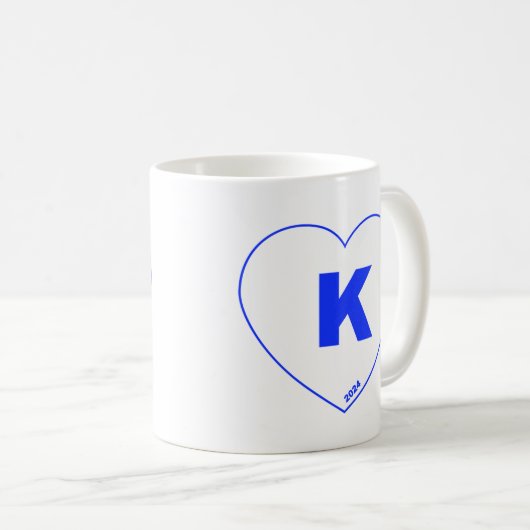 Blauw-wit K-hart Mok (Voorkant rechts)