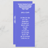  blauw wit kanten patroon gepersonaliseerd programmakaart (Voorkant / Achterkant)