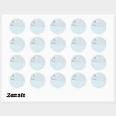 Blauw Wit Kerst Sneeuwvlok Gift Labels (Vel)