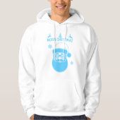 Blauw-wit Kerst Vrolijk Kerstfeest Hoodie (Voorkant)