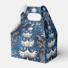 Blauw Wit Kerstboom Vakantie Cadeaubox Bedankdoosjes