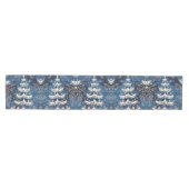 Blauw Wit Kerstboom Vakantie Tafel Runner Medium Tafelloper (Horizontaal)