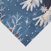 Blauw wit kerstboom vakantie weefsel papier (Detail)